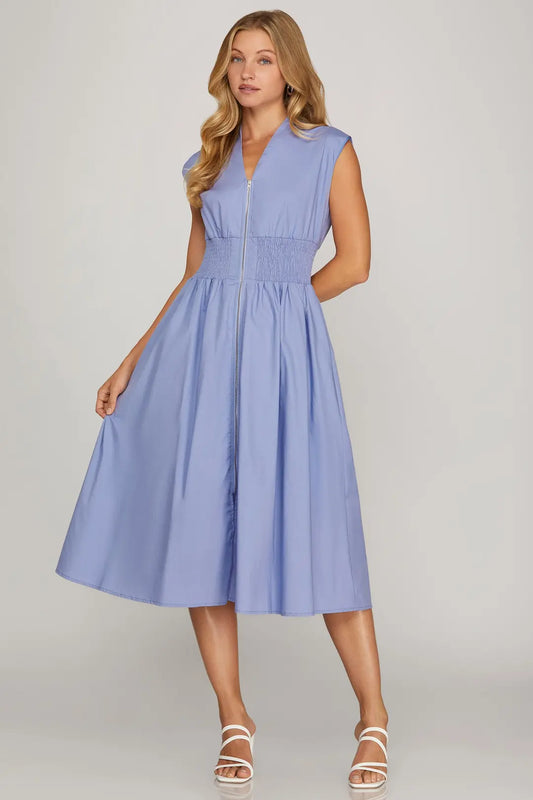 Periwinkle Perfection Midi Dress