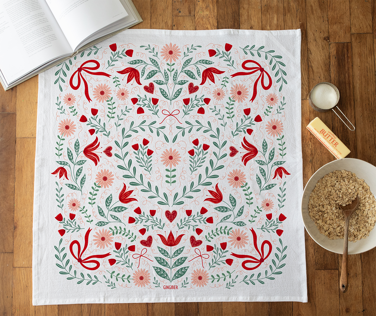 Sweetheart Cotton Tea Towel