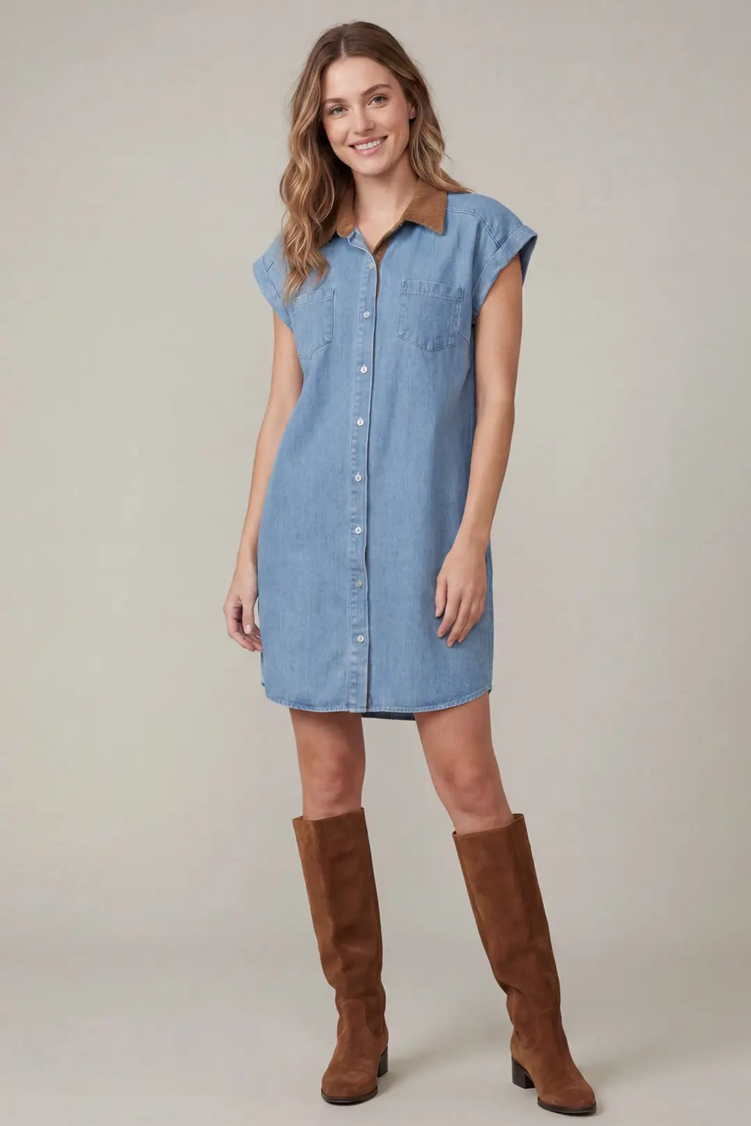 Denim Shirt Dress