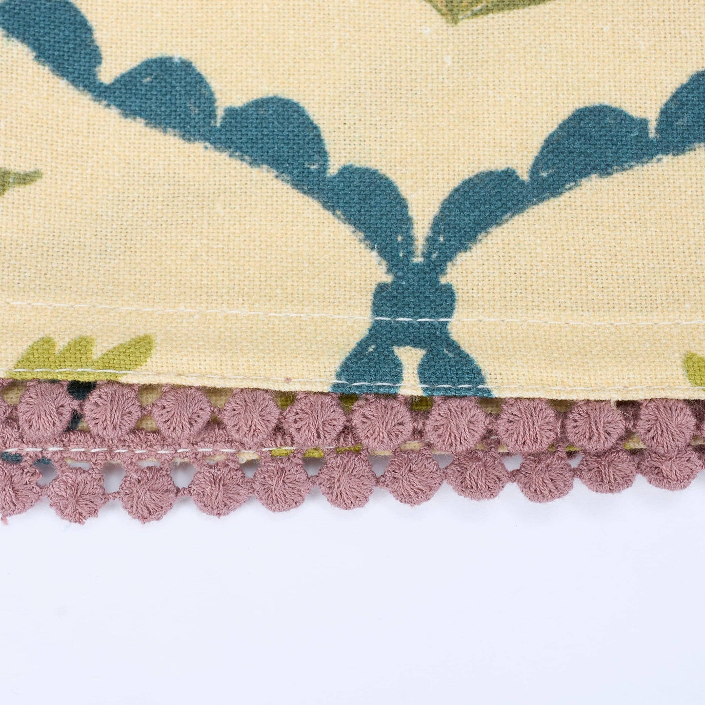 Folk Diamond Floral Kitchen Towel