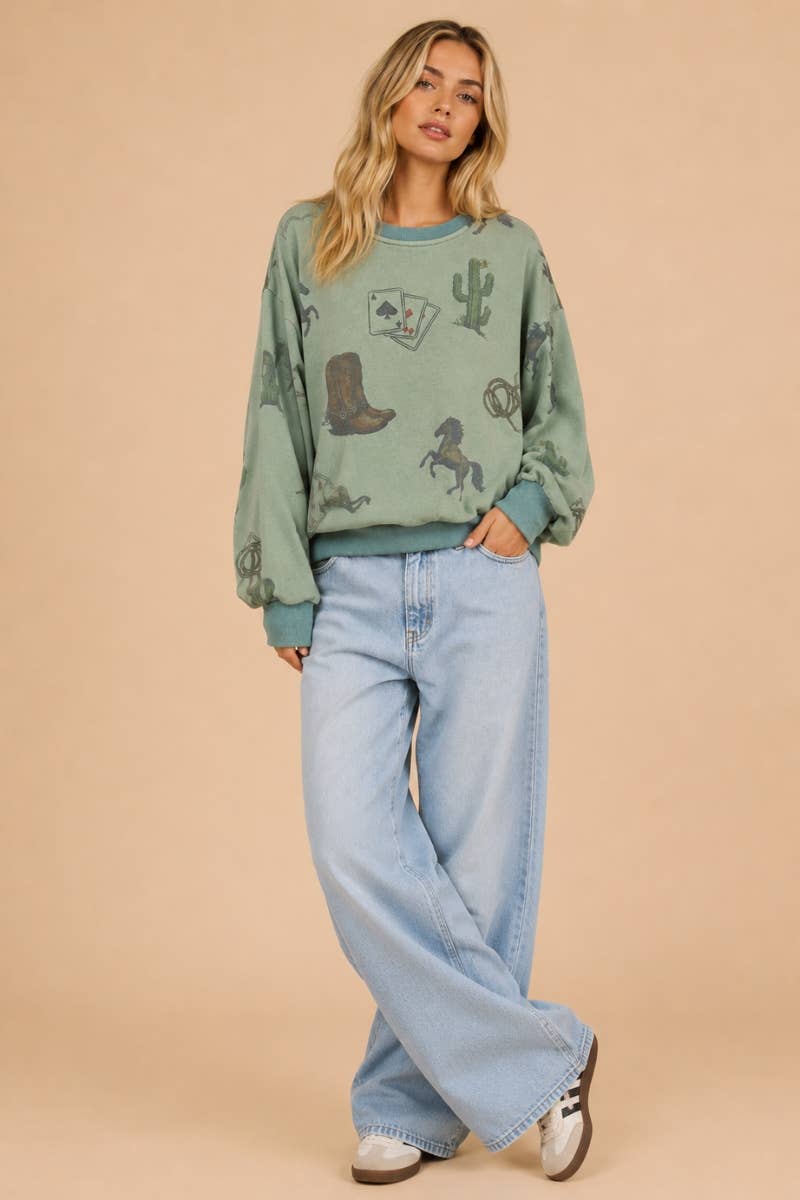 Giddy Up Graphic Sweatshirt