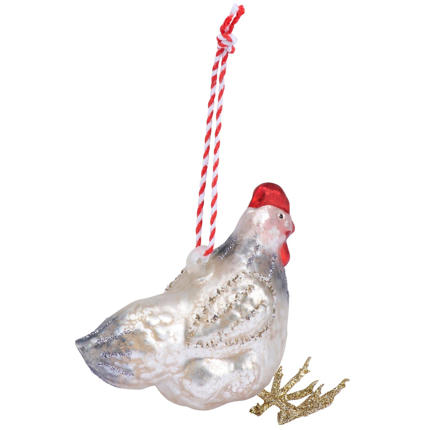Rooster Glass Ornament