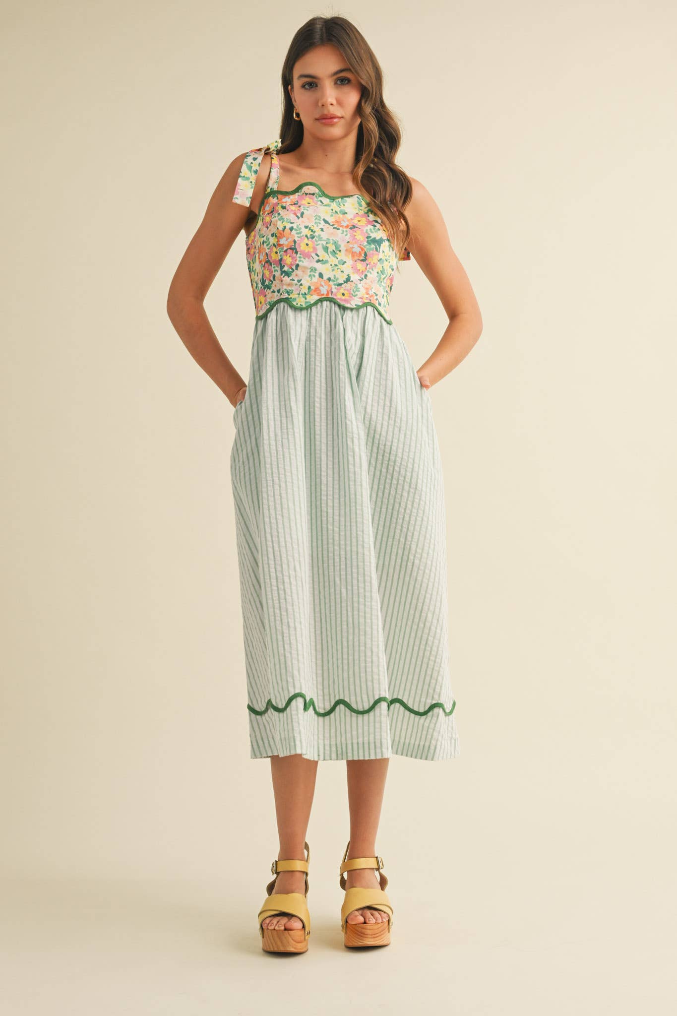Mixed Print Maxi