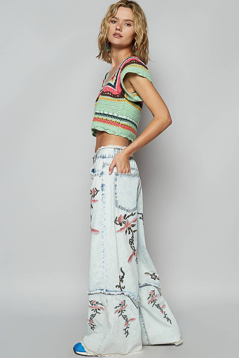 Floral Western Inspired Pants