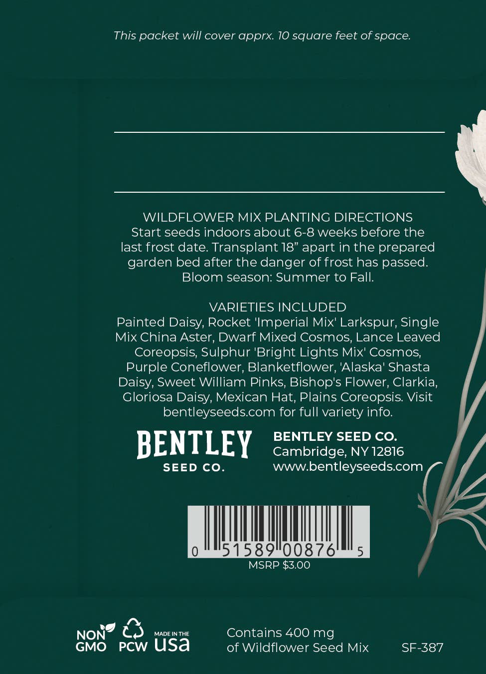 wildflower mix seed packets With Heartfelt Sympathy
