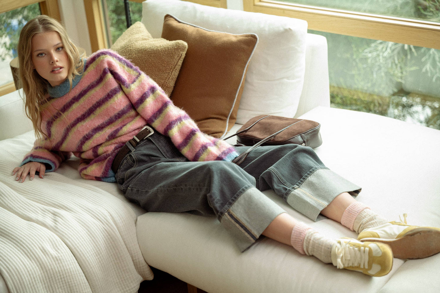 Multi Striped Brushed Sweater