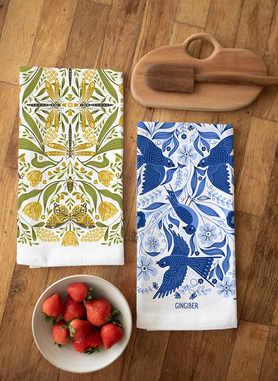 Golden Garden Tea Towel