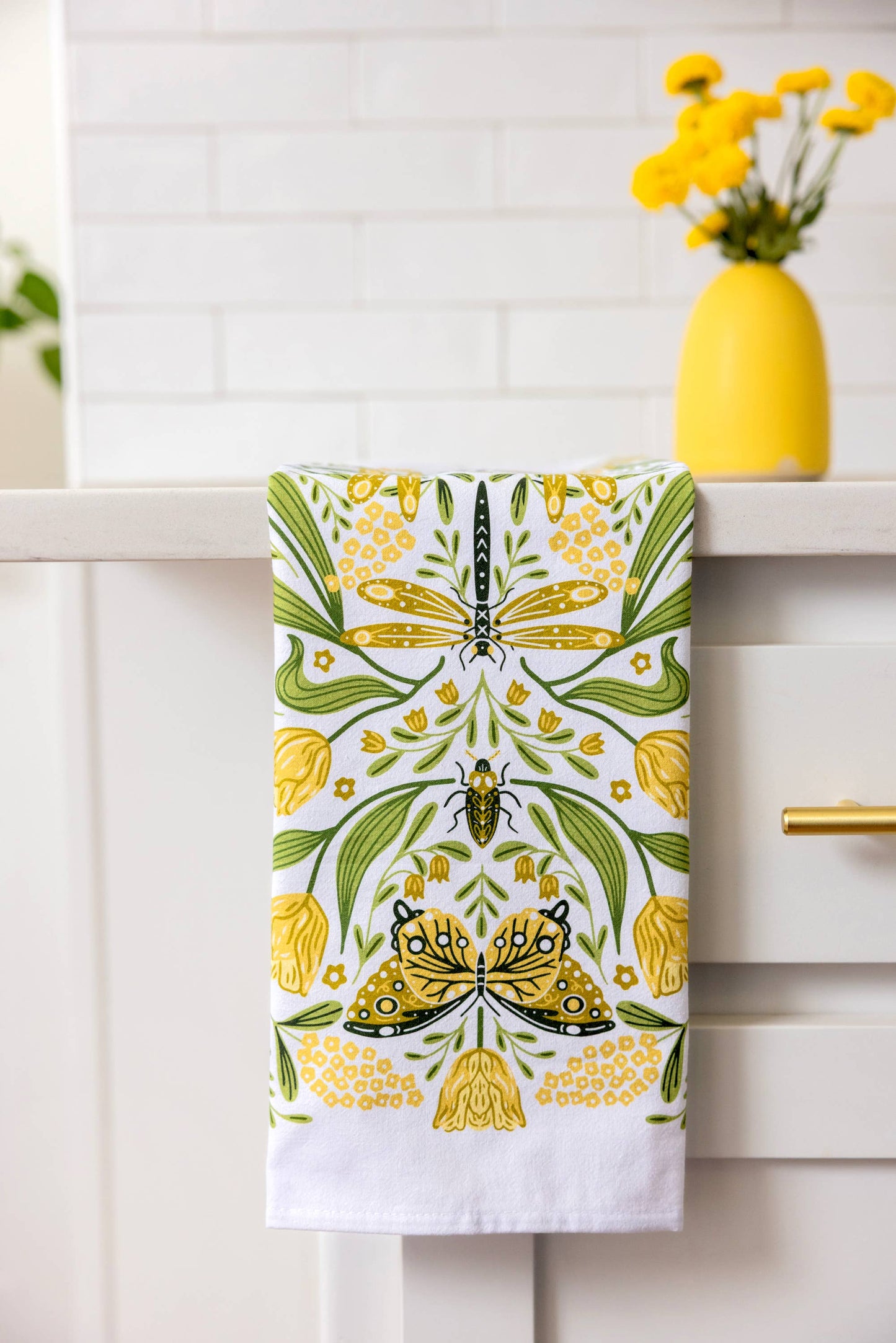 Golden Garden Tea Towel
