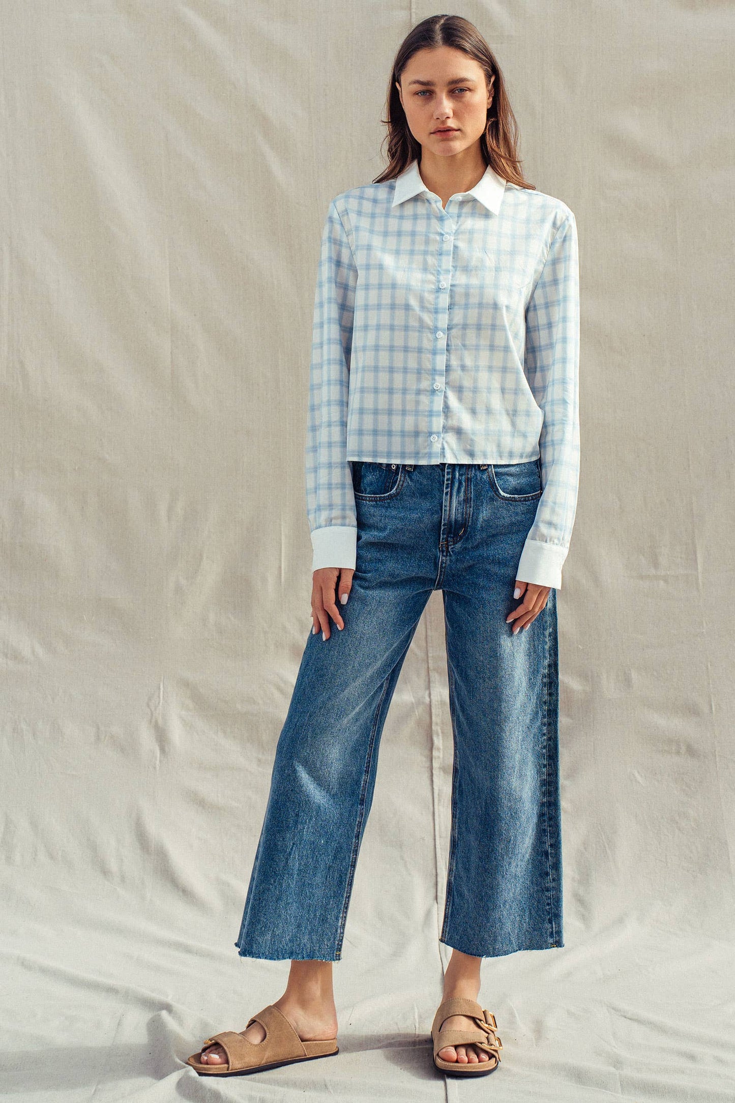 Relaxed Wide Leg Denim Jeans