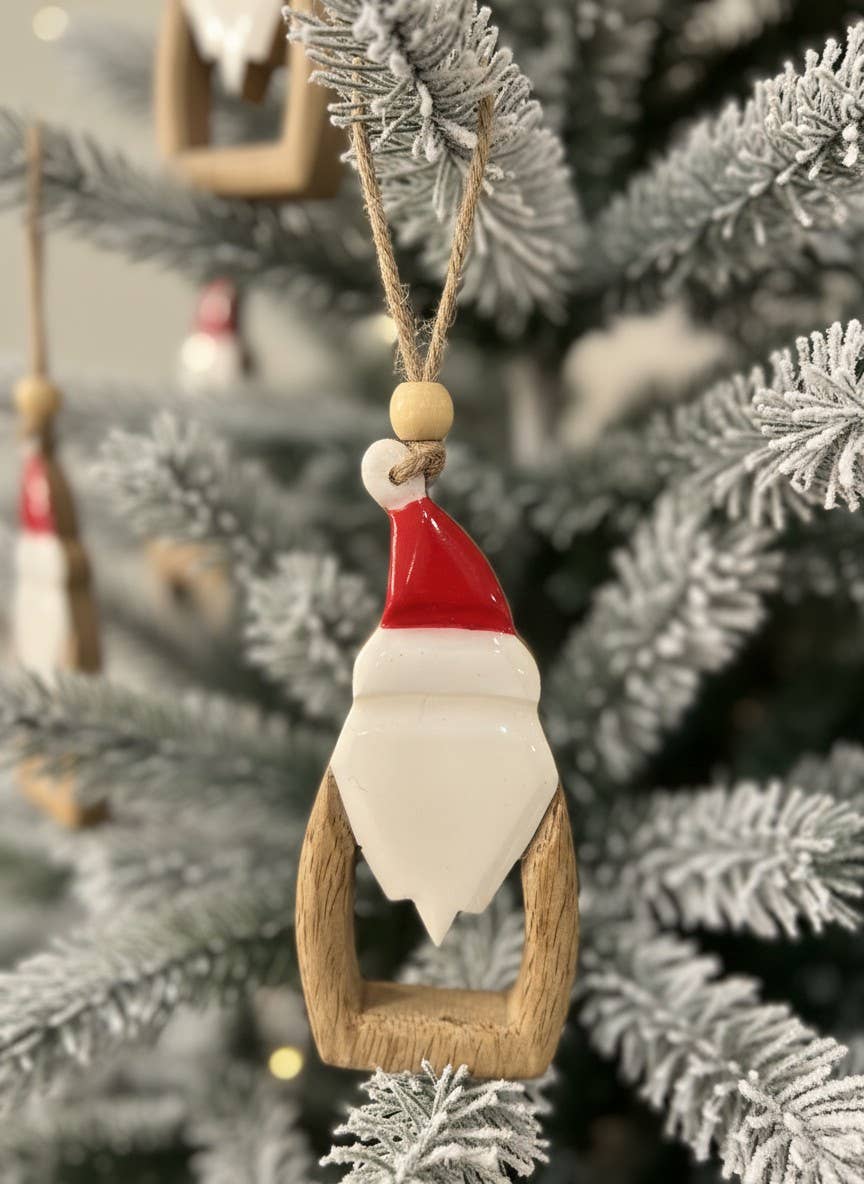 Hollow Santa Ornament Set 4,5 and 6in