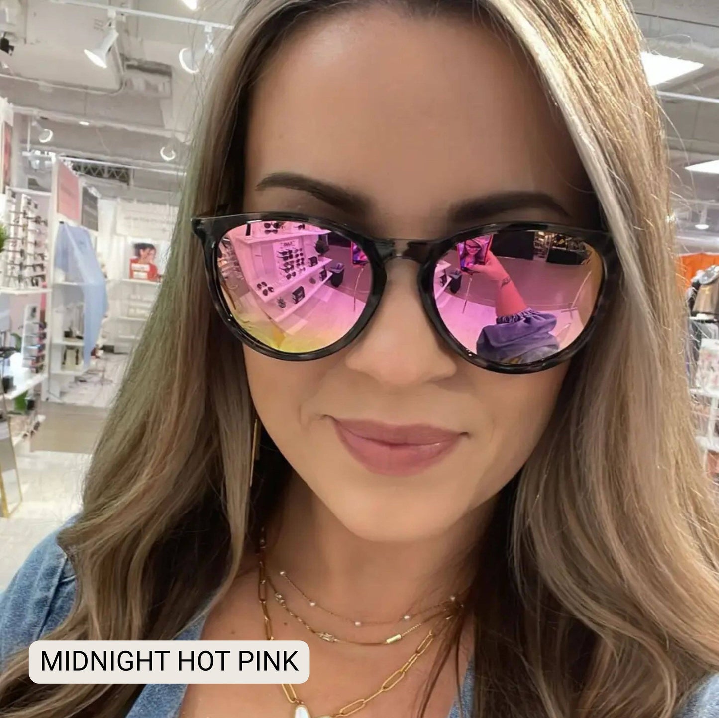 DAX - Midnight - Women's Polarized Medium Horn Sunglasses