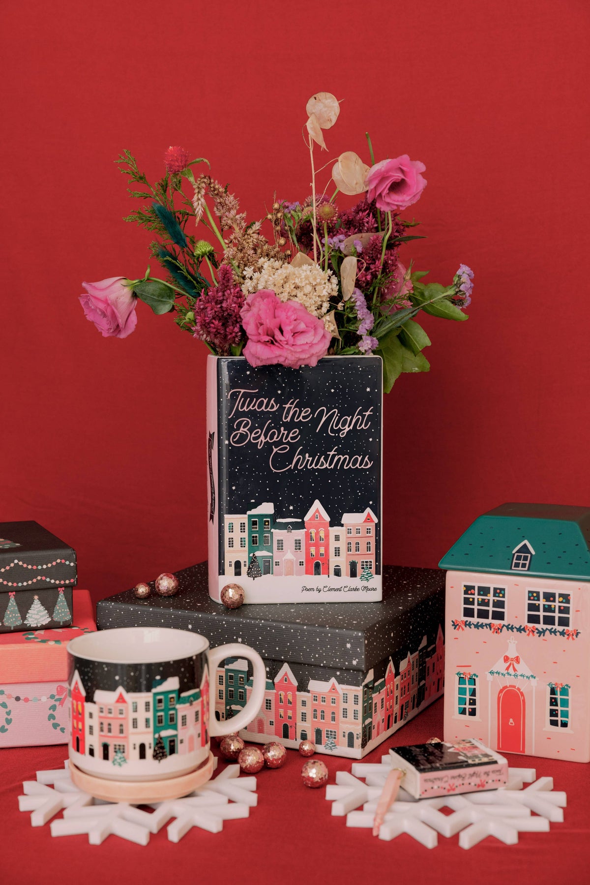 Twas the Night Before Christmas Book Vase