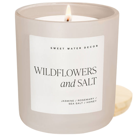 Wildflowers and Salt Candle