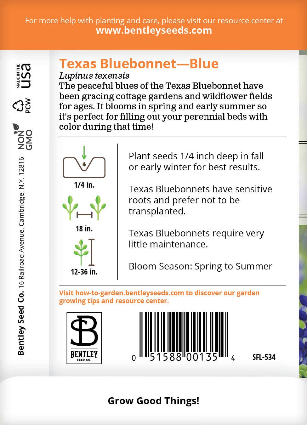 Texas Bluebonnet Seed Packets