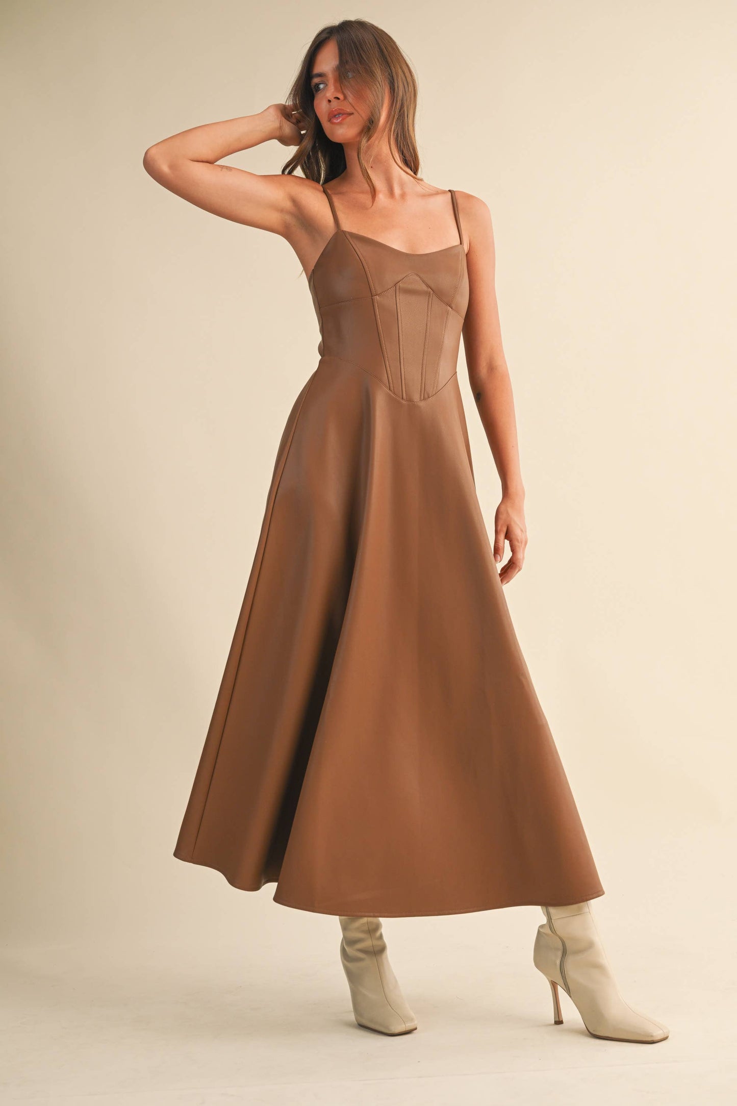 Leather Midi Dress