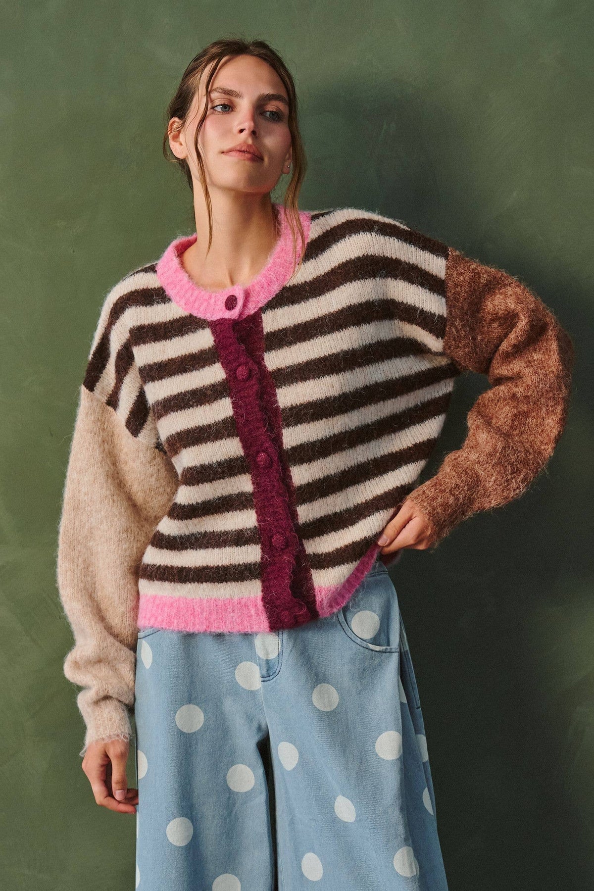 Color Pop Stripe Cardigan