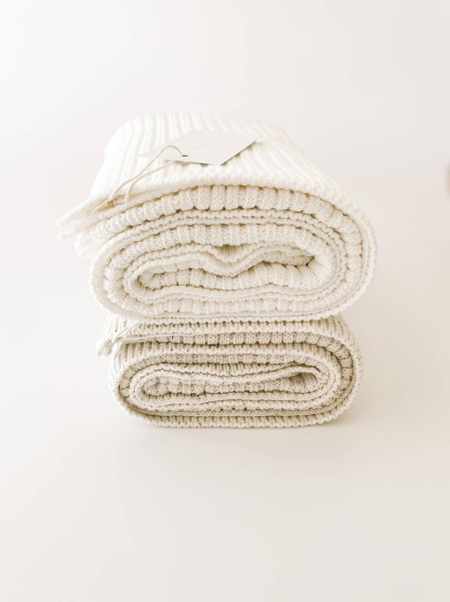 Powder Knit Ribbed Blanket