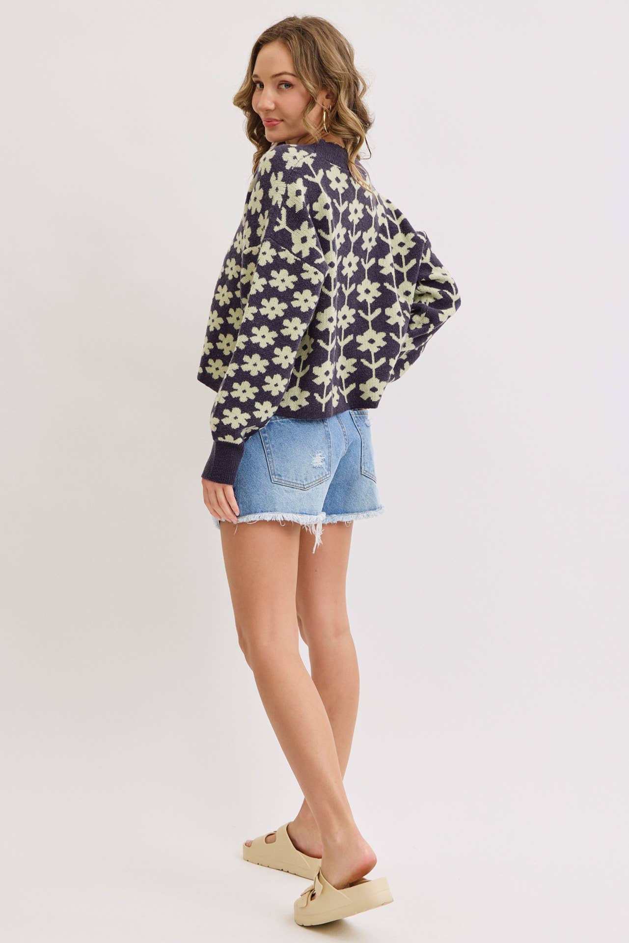 Floral Print Cardigan