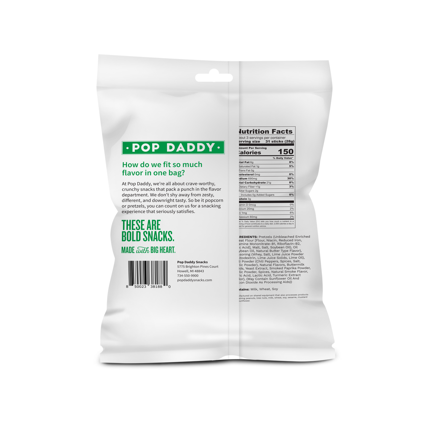 Pop Daddy – Mexican Street Corn Pretzels 3.0oz