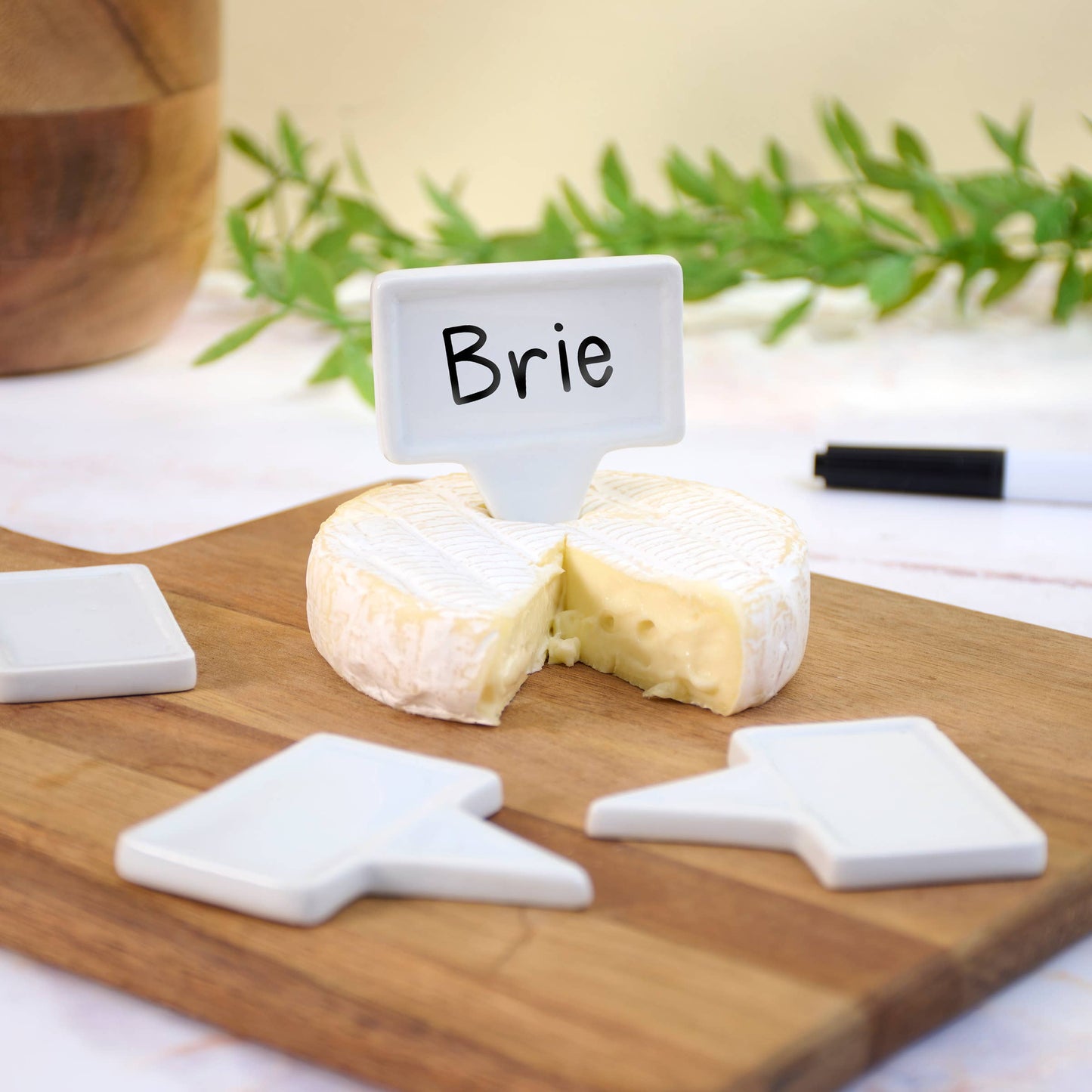 White Ceramic Party Pick Set