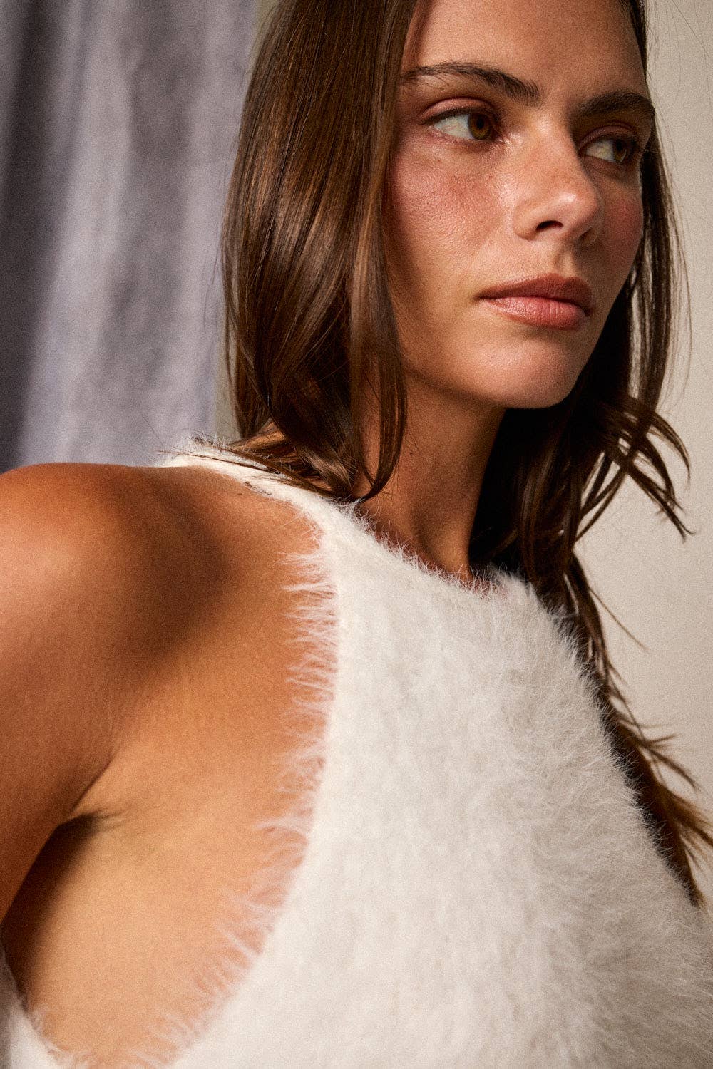 Feather Knit Halter Tank