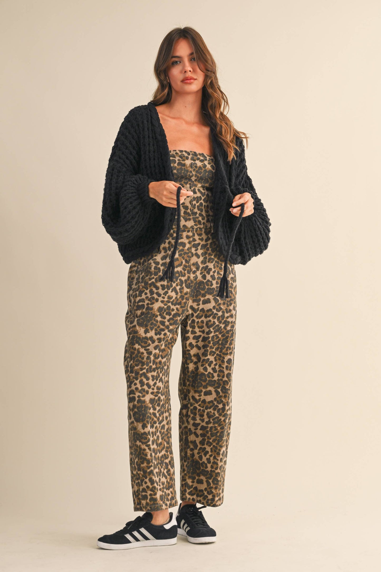 Balloon Sleeve Knit Cardigan