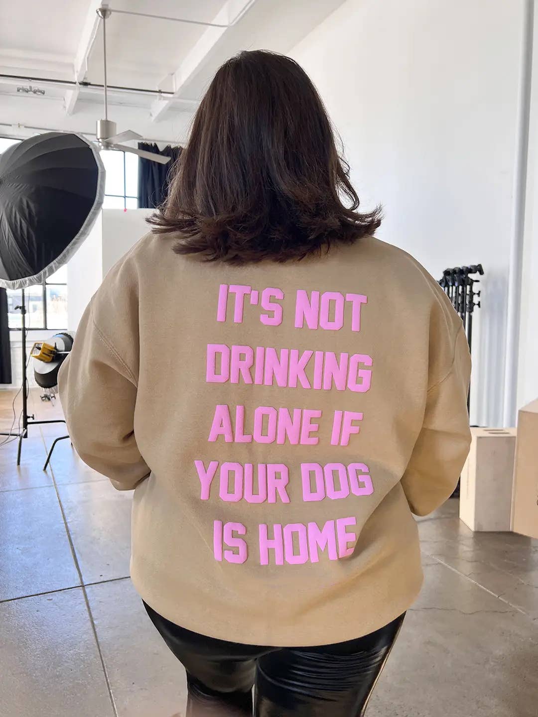 It's Not Drinking Alone Oversized Crewneck