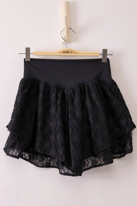 Double Layered  Lace Shorts