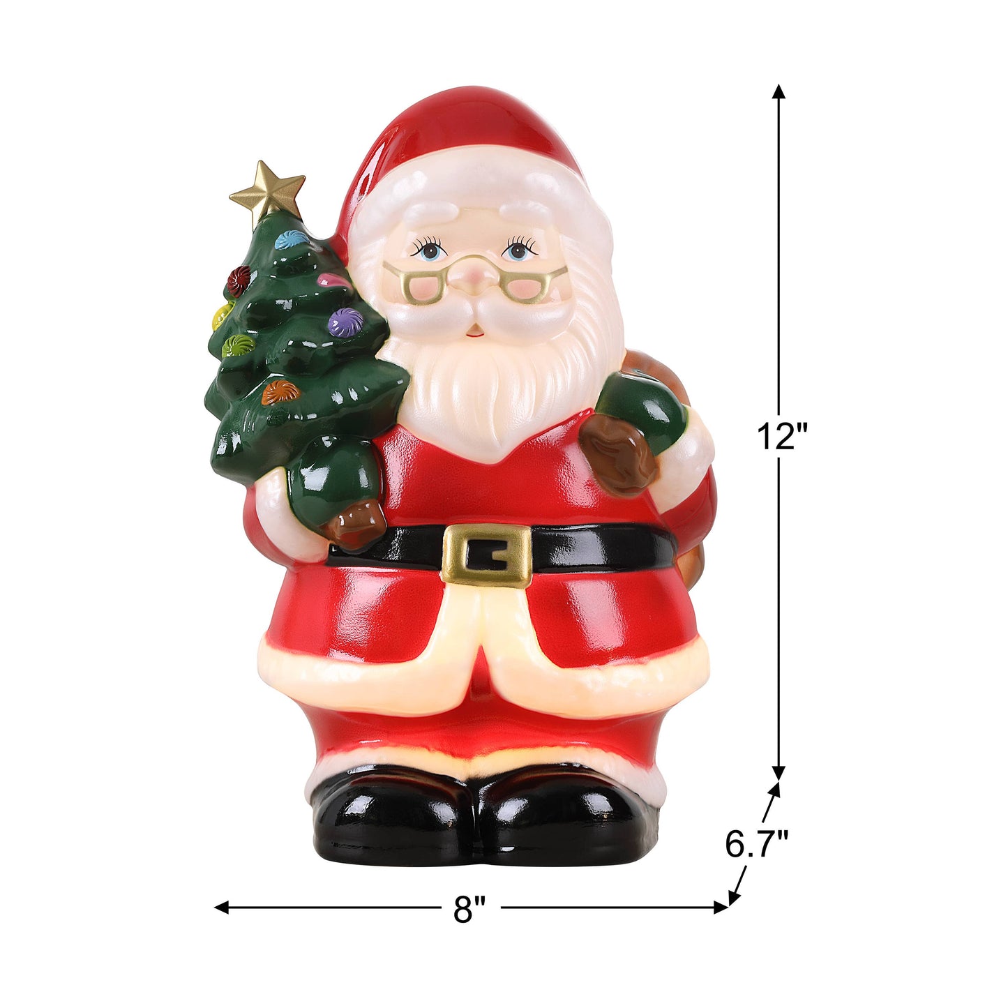 24 In. Lit Santa Blow Mold