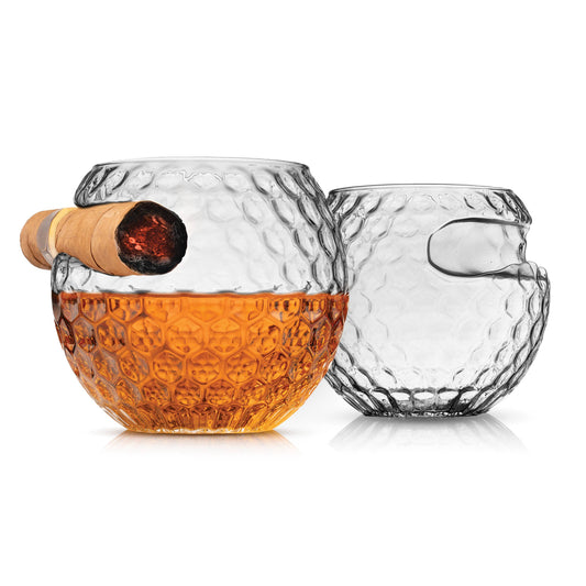 Set of Two Golf Ball Cigar Glass