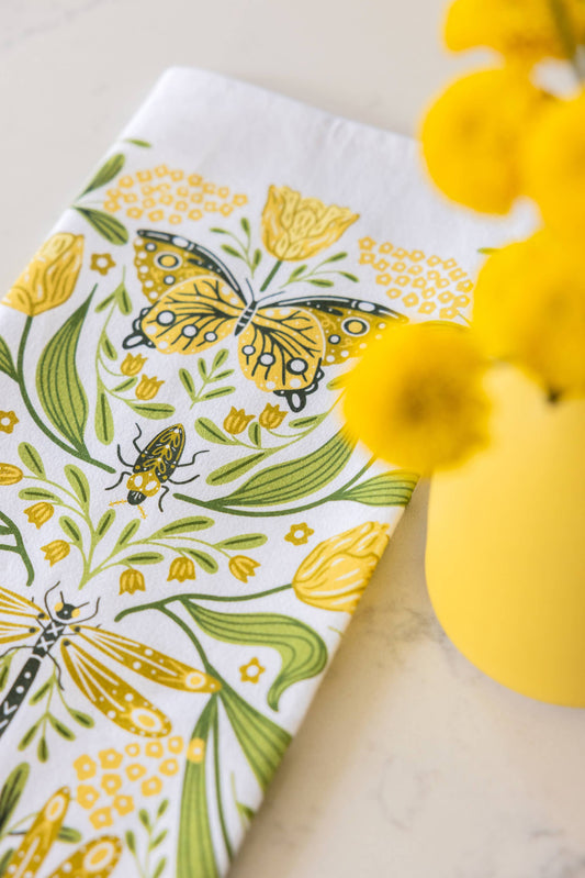 Golden Garden Tea Towel