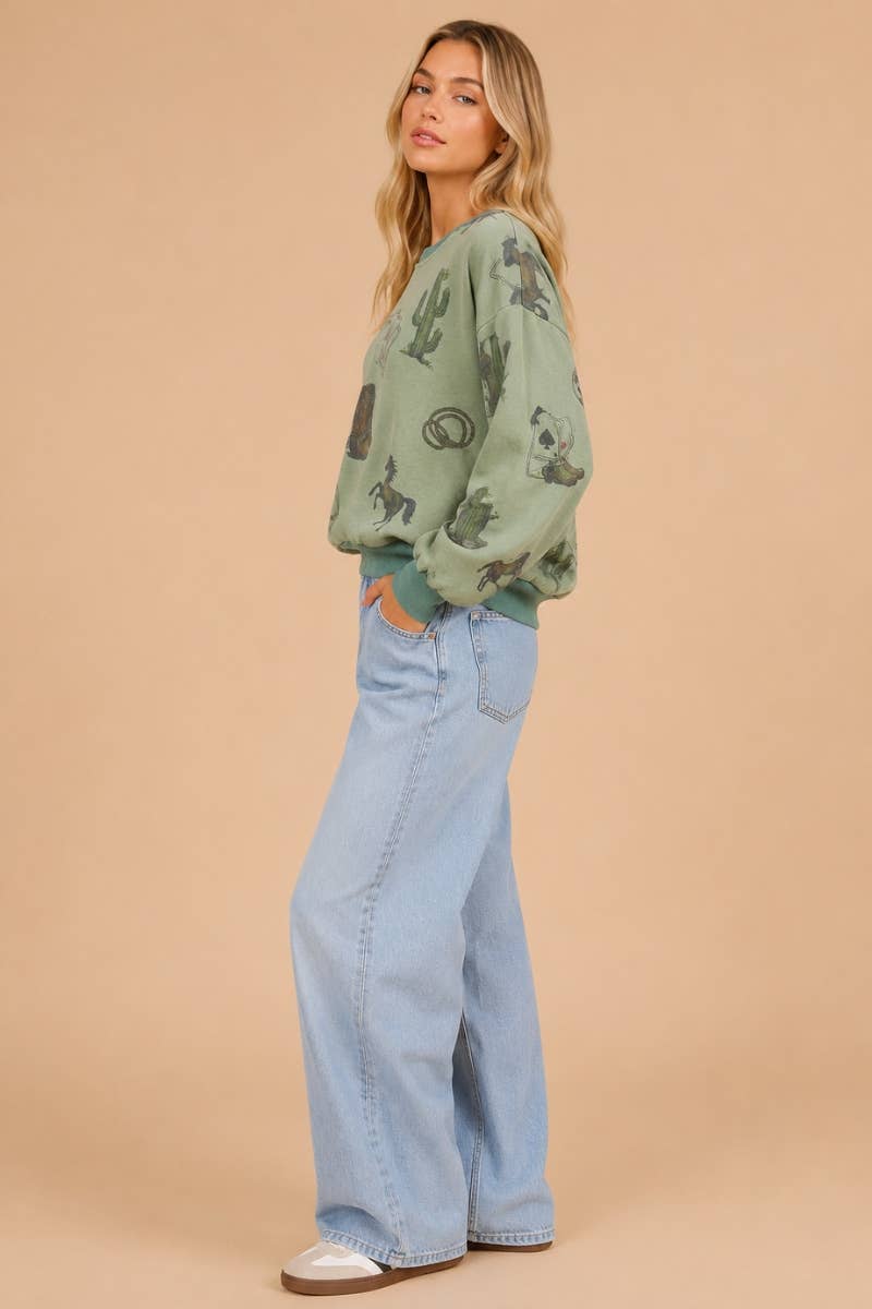 Giddy Up Graphic Sweatshirt