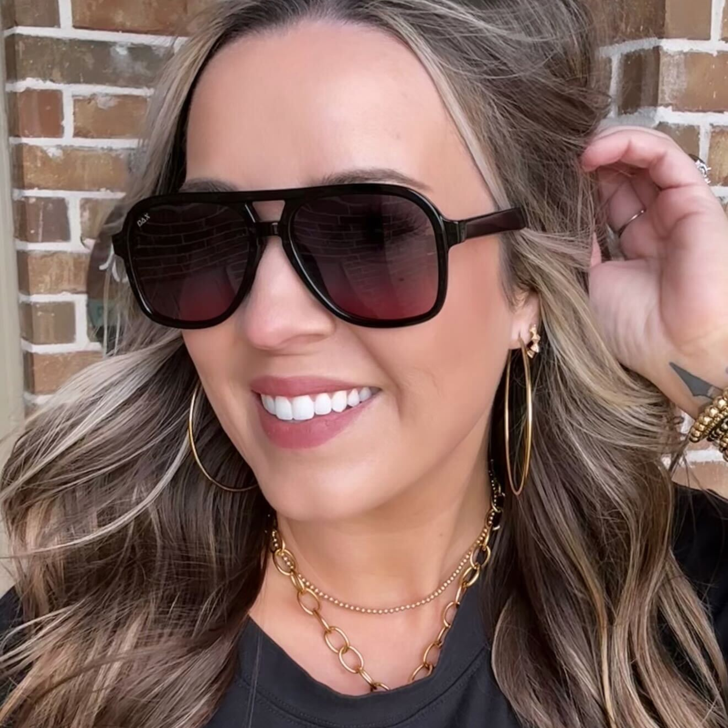 Dax - Cruz - Unisex Aviator Sunglasses – Polarized Hair-Friendly