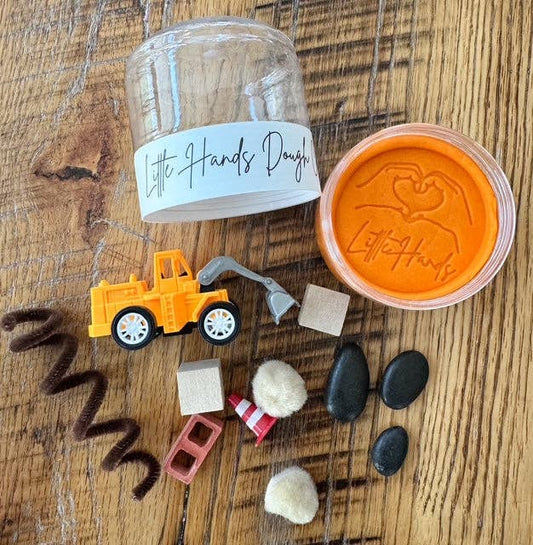 Construction Playdough To-Go Jar