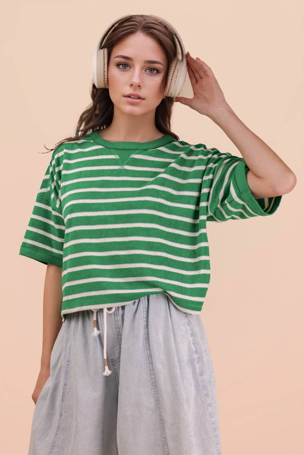 Oversized Stripe Knit Top
