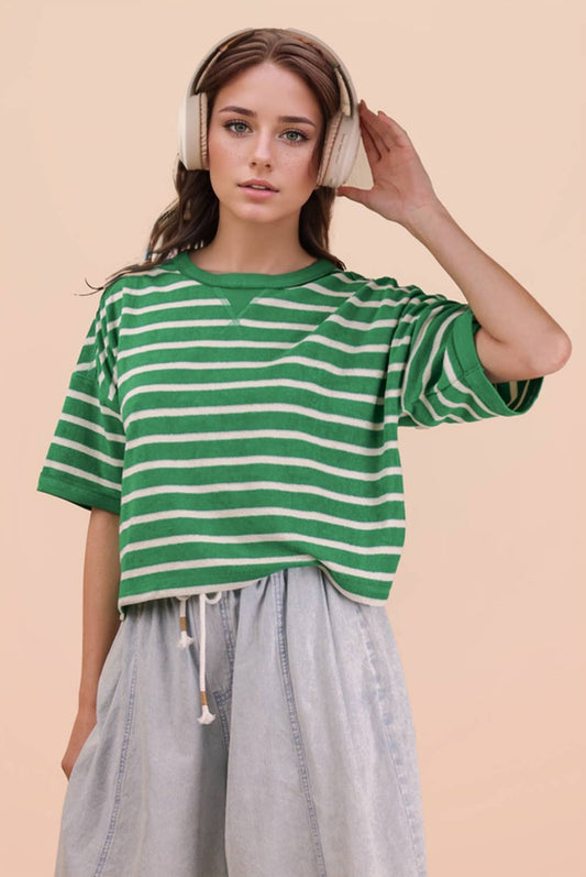 Oversized Stripe Knit Top