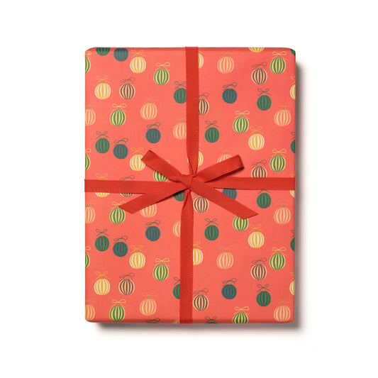 Merry Ornaments holiday wrapping paper