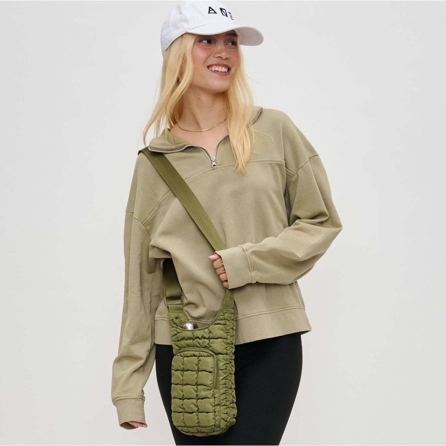 Let It Flow - Quilted Puffer Water Bottle Crossbody