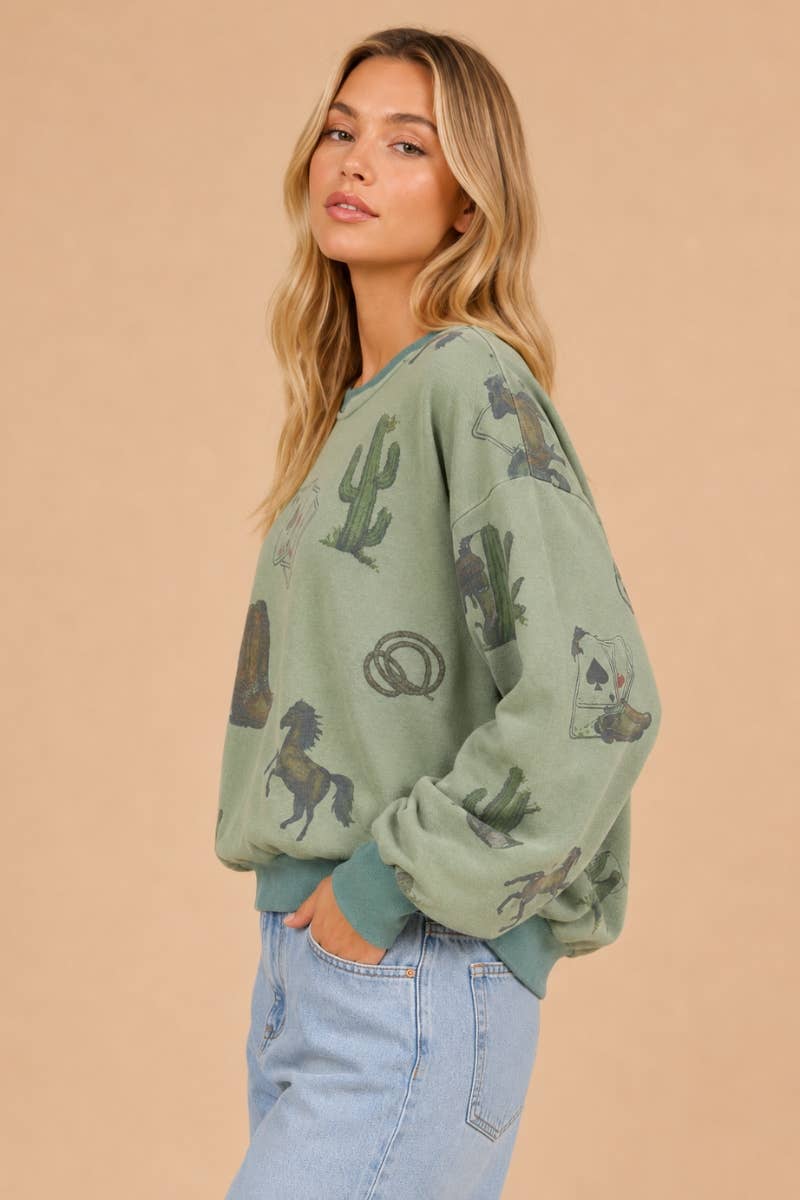 Giddy Up Graphic Sweatshirt
