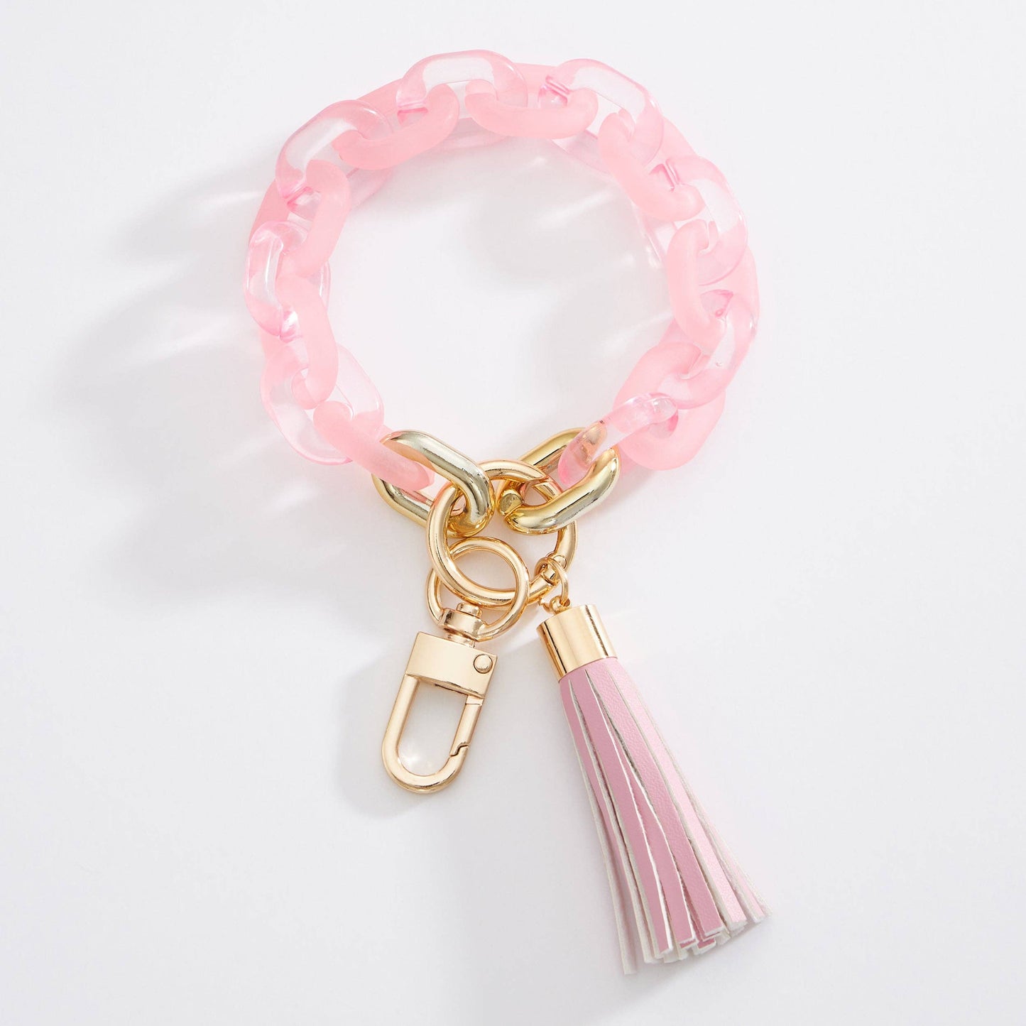 Acrylic Chain Tassel Keychain Bracelet