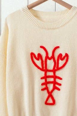 Lobster Embroidery Sweater