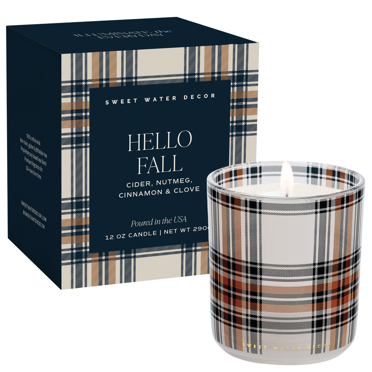Hello Fall 12 oz Boxed Soy Candle - Fall Decor & Gifts