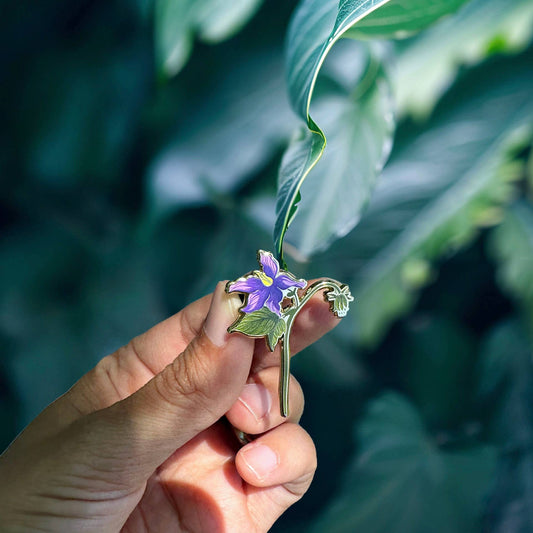 Nightshade Flower Enamel Pin