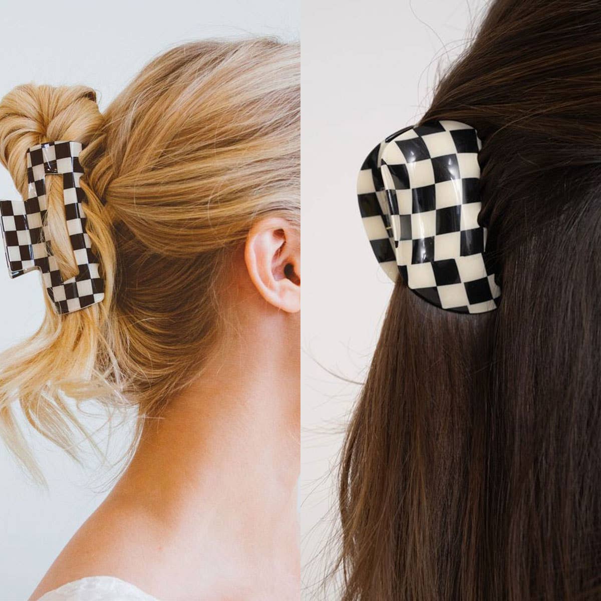 Checkerboard Hair Claw