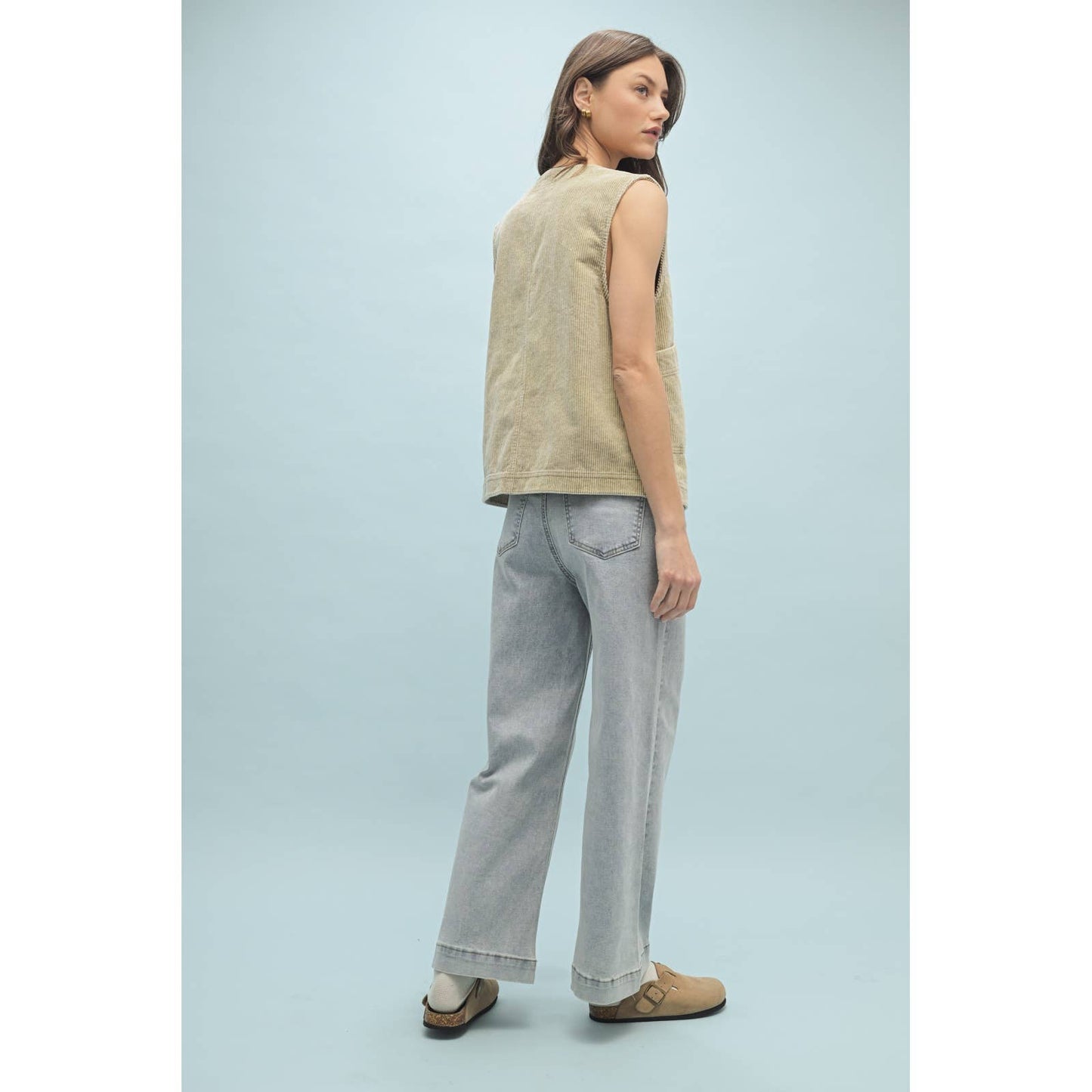Corduroy Button-Up Vest