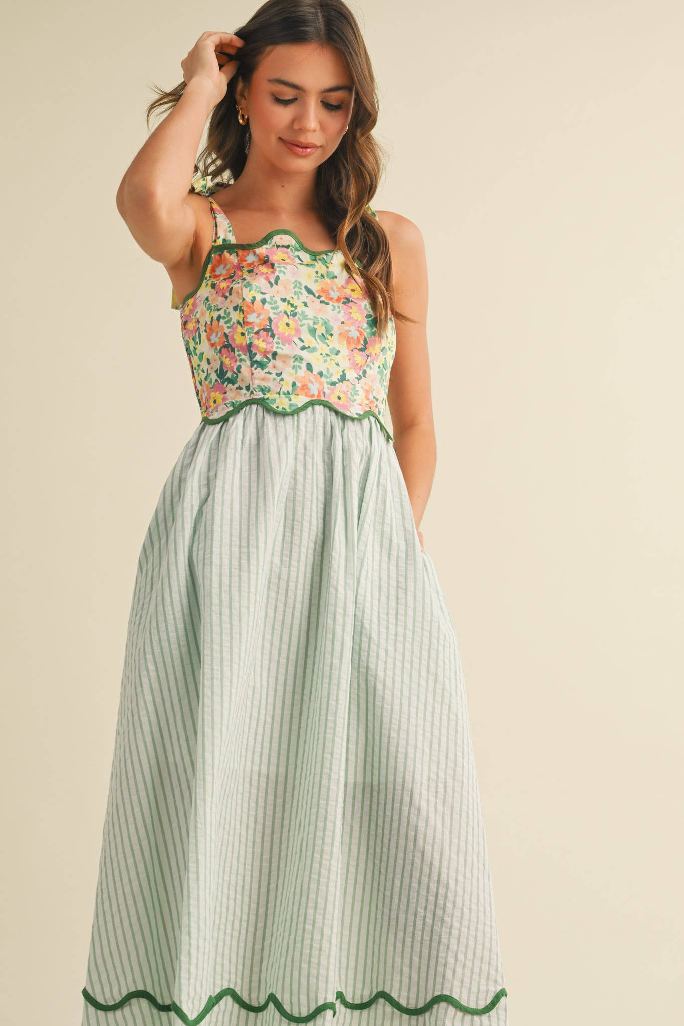 Mixed Print Maxi