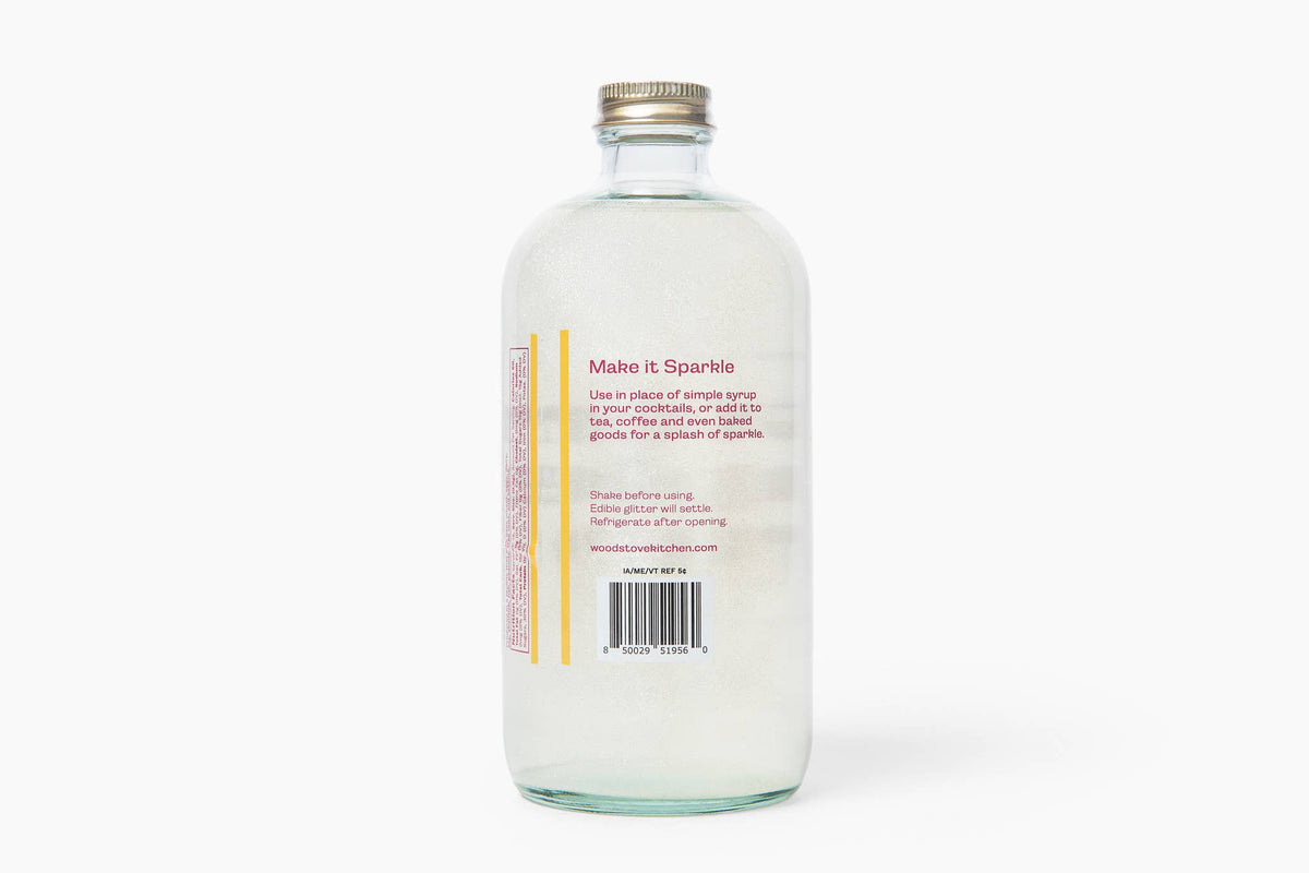 Glitter Simple Syrup, 16 fl oz with Edible Glitter