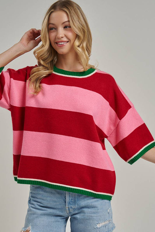 Christmas Wide Stripe Sweater