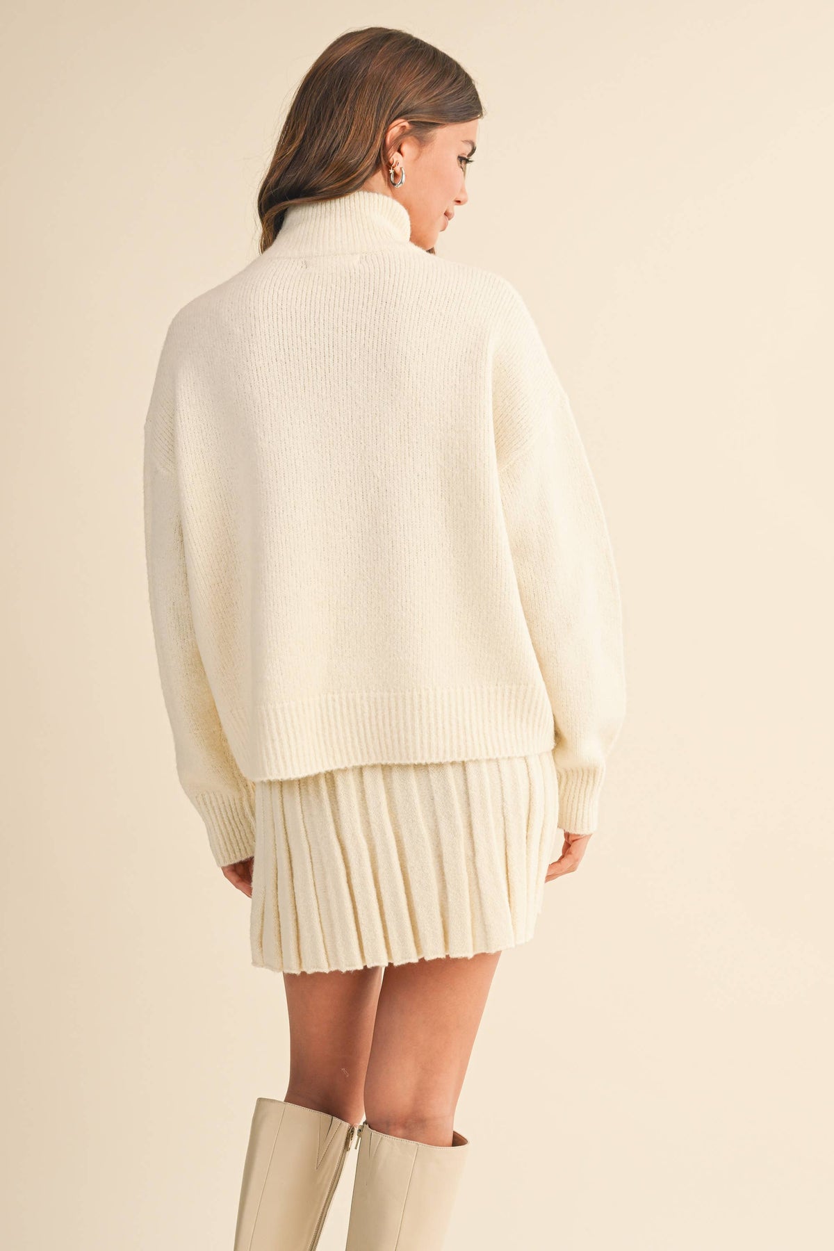 Turtleneck Sweater and Skirt Set