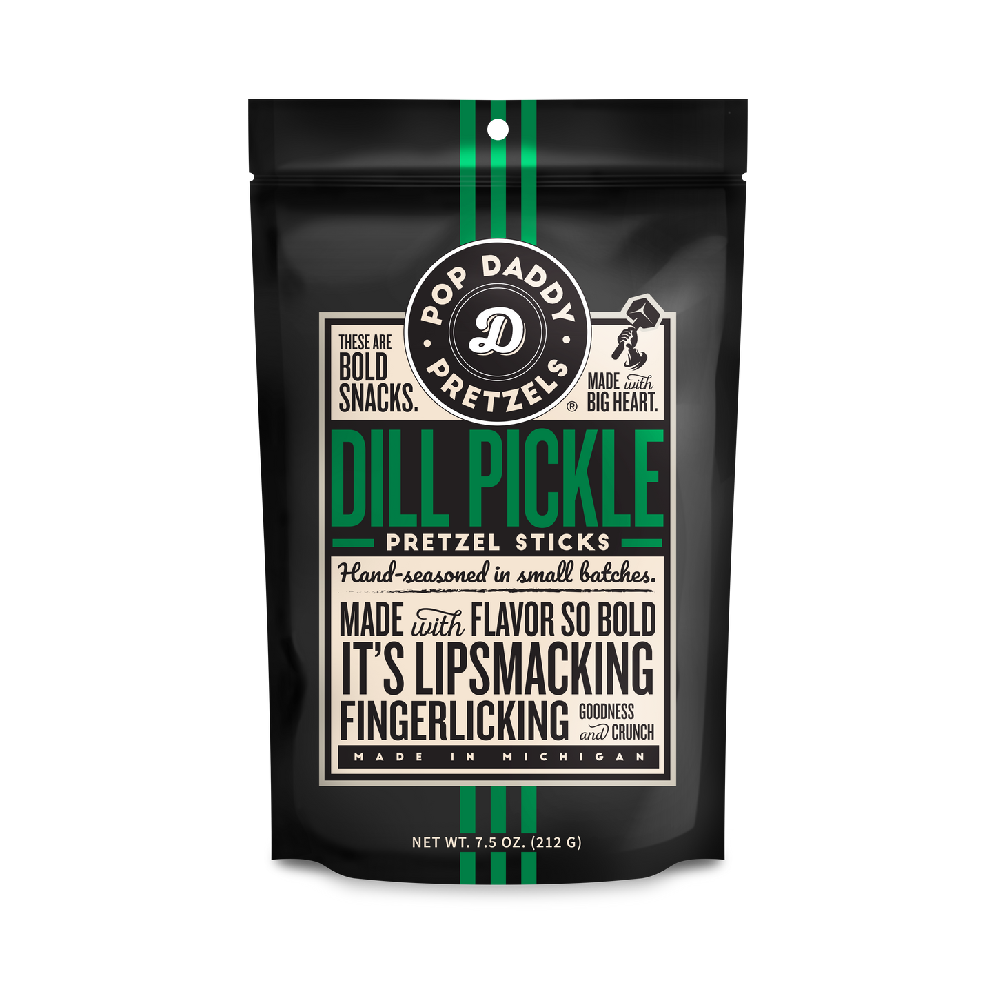 Pop Daddy – Dill Pickle Seasoned Pretzels